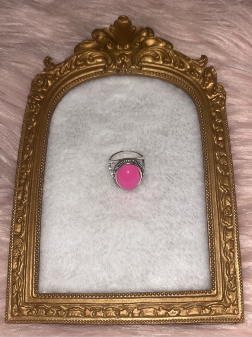 Pink Stone Silver Ring - Stylish Women's Jewelry